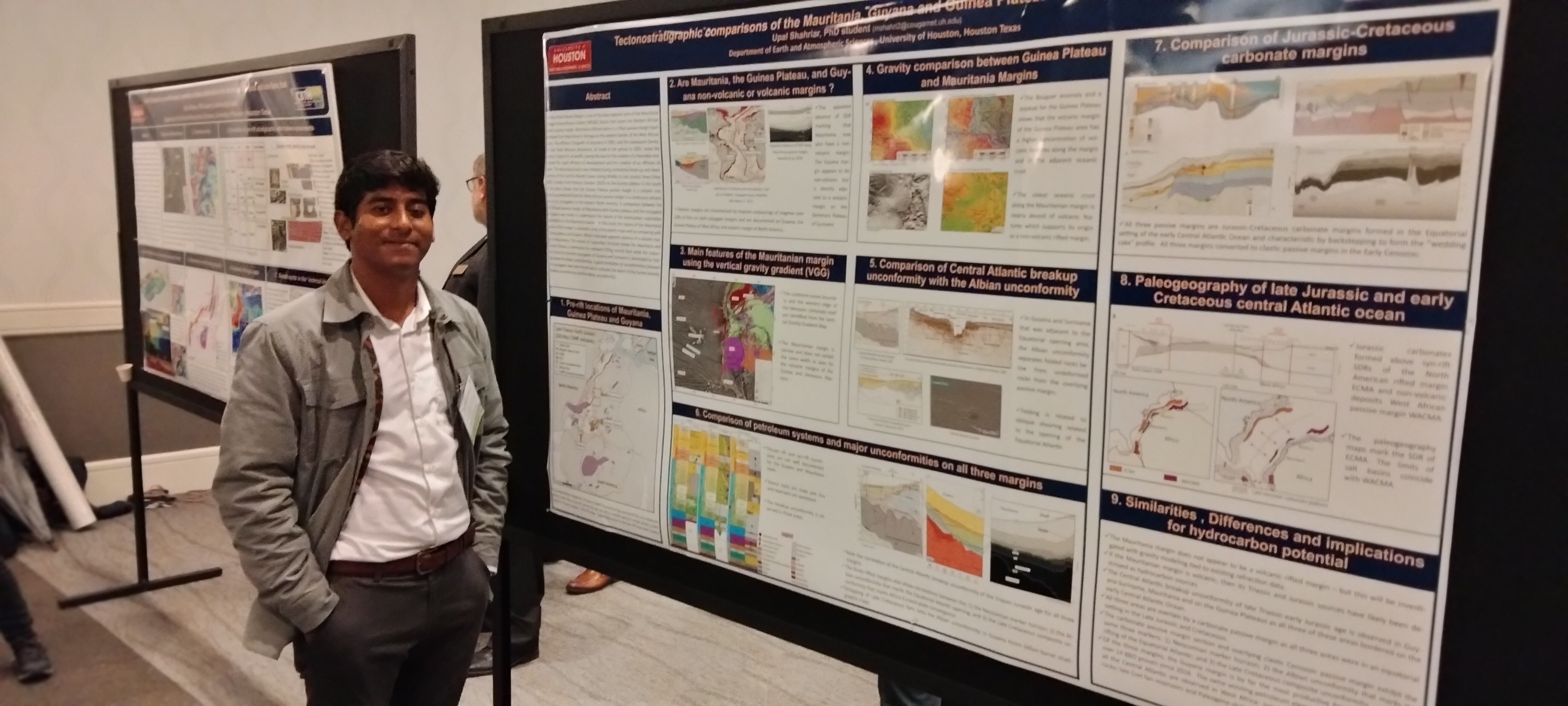 Upal Shahriar presents at the 2022 Robert E. Sheriff Lecture student poster competition.