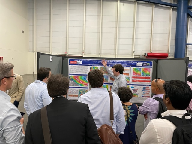 Kenneth Shipper, first year PhD student with CBTH, presents his poster on the Guyana margin.