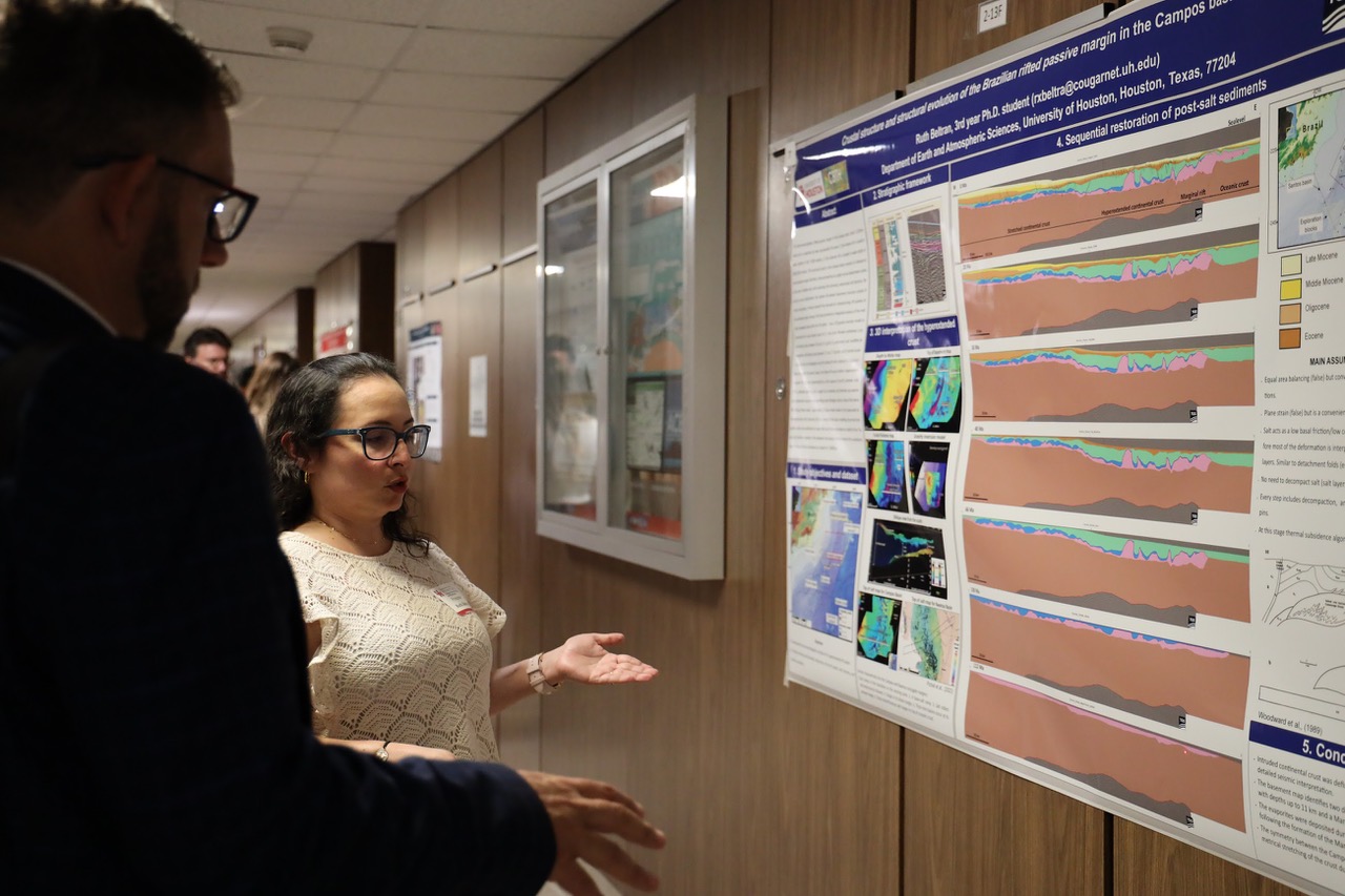 Ruth Beltran presents at UH EAS Student Research Day 2025.